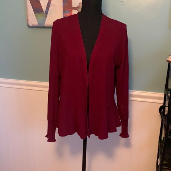 Sweaters | Maroon No Button Sweater 
